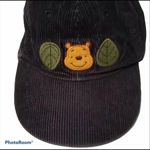 Disney “Winnie The Pooh” Disney Store Corduroy Cap Hat Navy winter